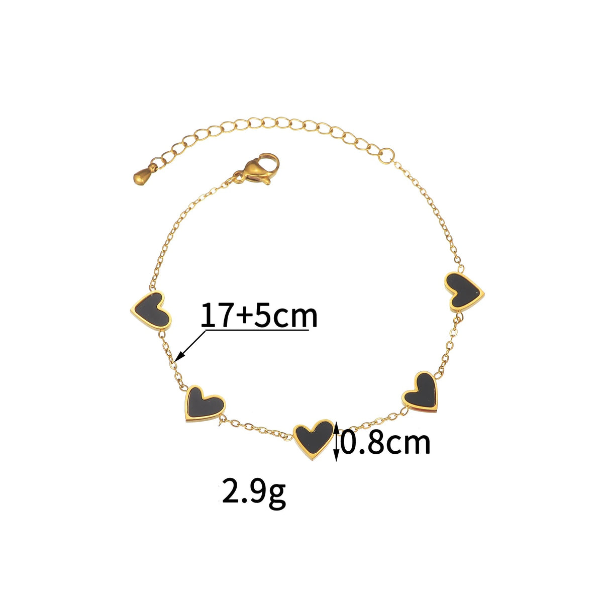 Bracelet nuancier de coeurs