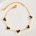 Bracelet nuancier de coeurs noir