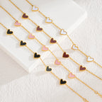 Bracelet nuancier de coeurs noir