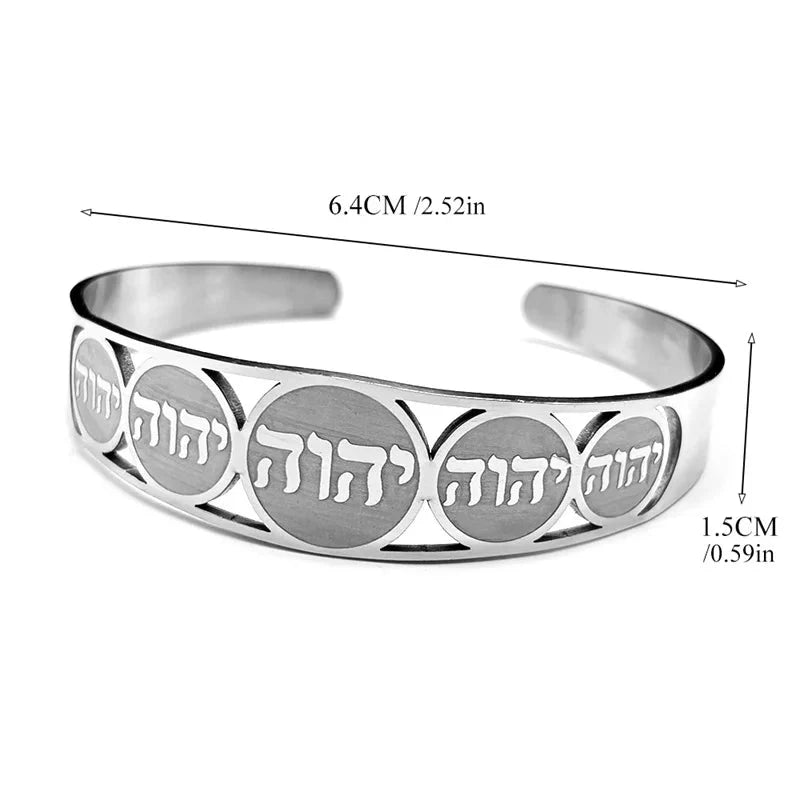 Bracciale aperto con lettere in ebraico ebraico 