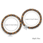 Bracciale con croce e perle effetto legno