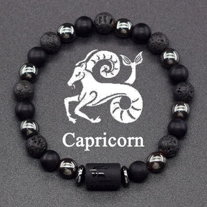 Bracelet Perles Signe du Zodiaque 12 Constellations capricorne