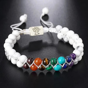 Bracelet Pierre 7 Chakras Blanc