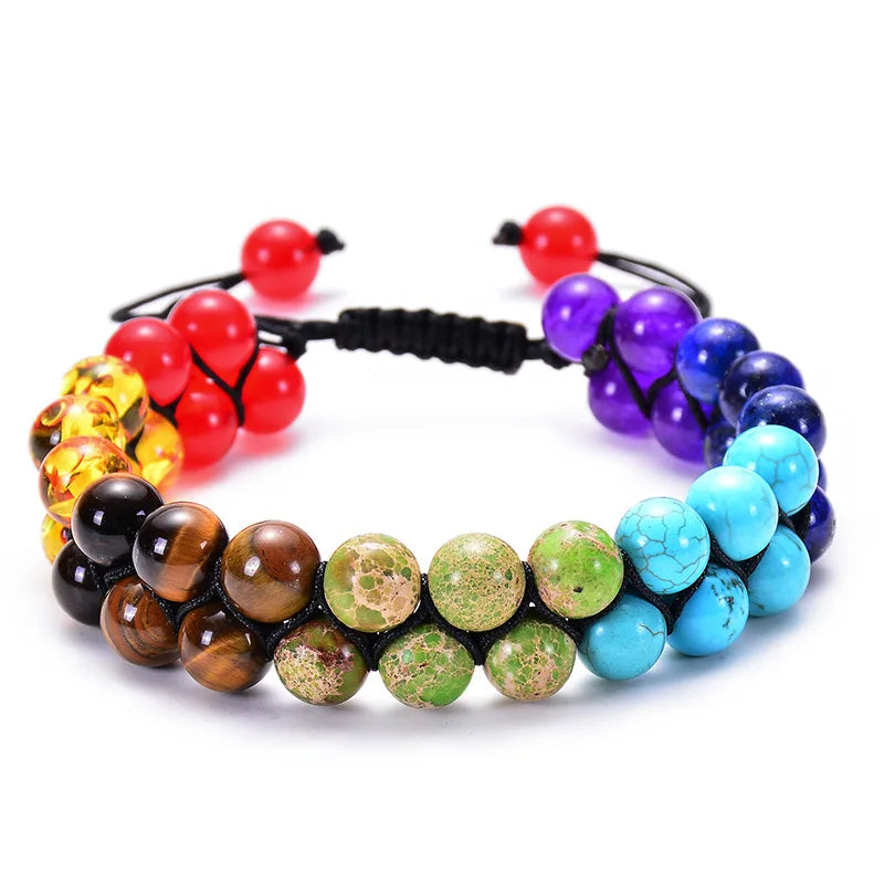 Bracelet Pierre 7 Chakras Cordon