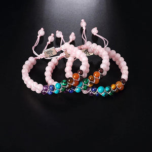 Bracelet Pierre 7 Chakras Rose