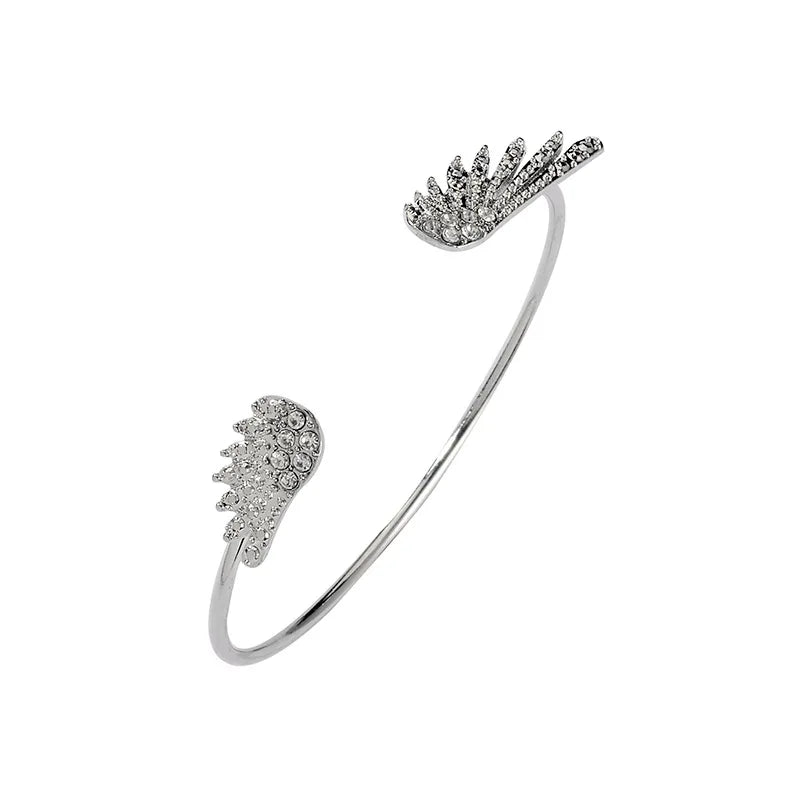 Bracelet femme ailes d'ange argent