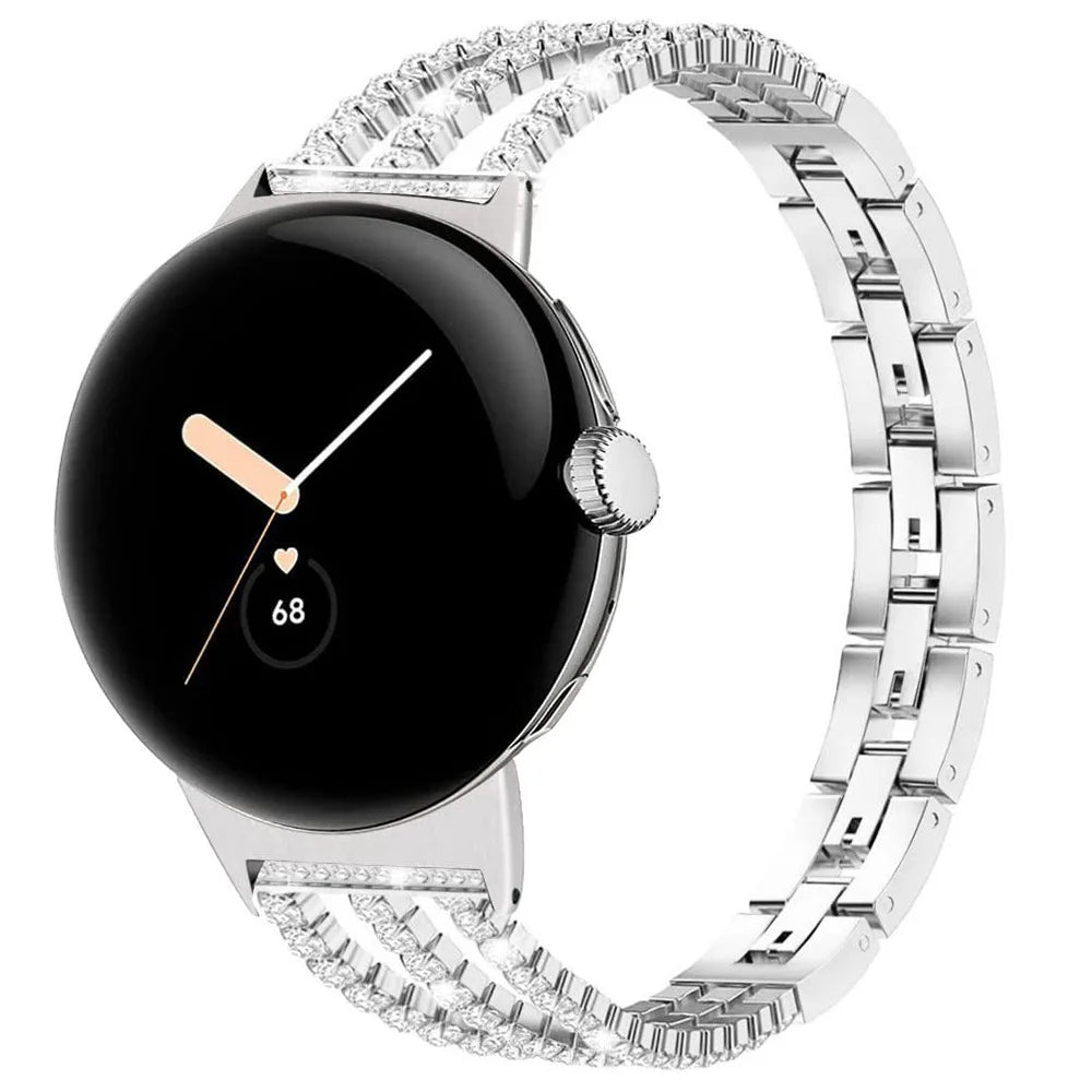 Bracciale da donna Google Pixel Watch 1, 2, 3, 4 41mm 45mm argento