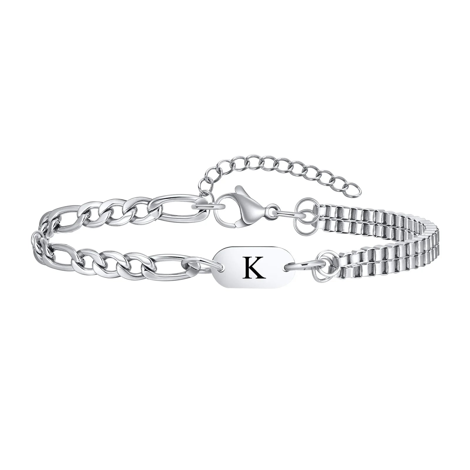 Bracelet homme initiale k