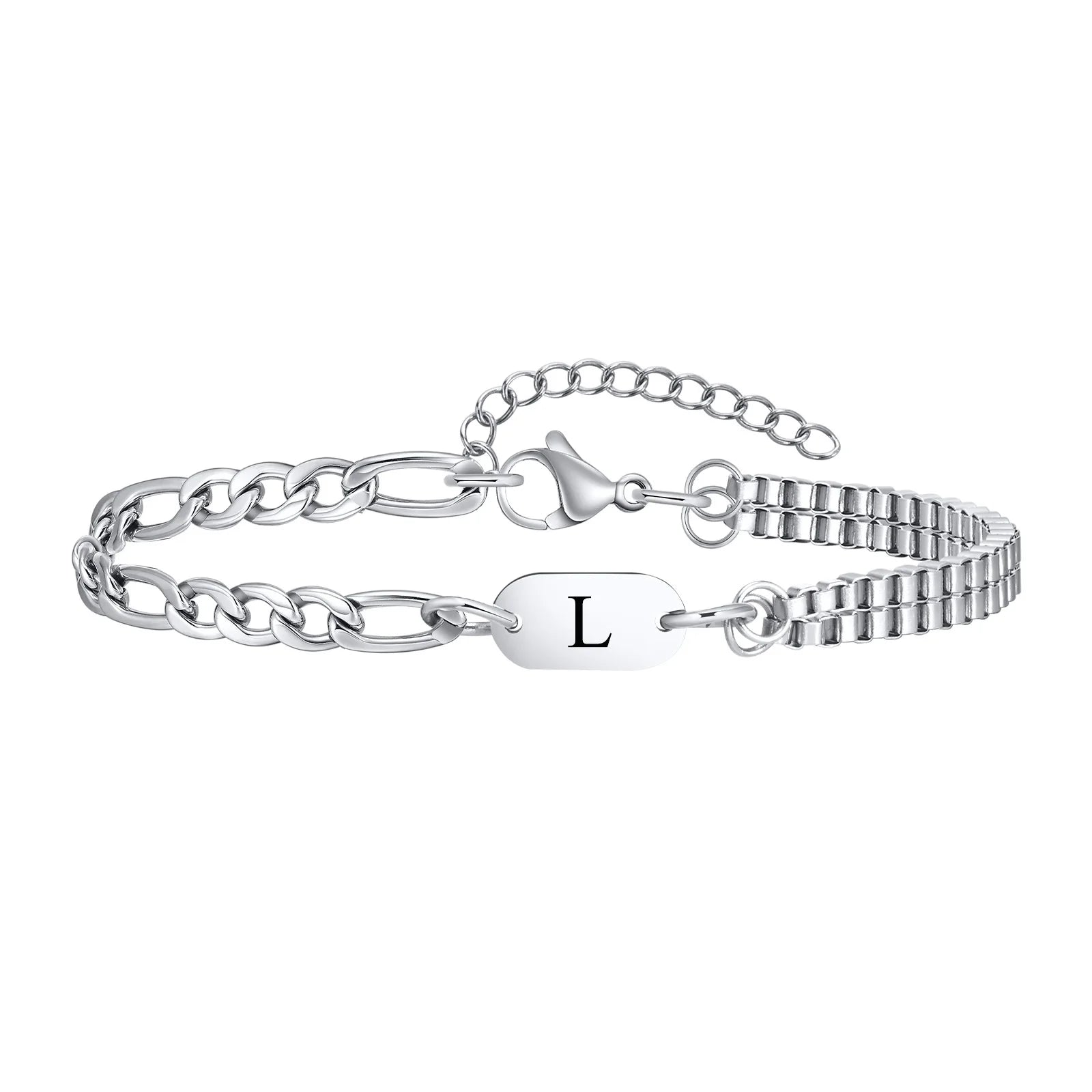 Bracelet homme initiale l