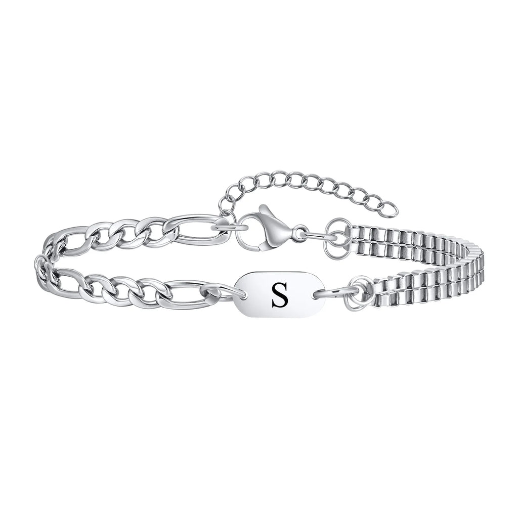 Bracelet homme initiale s