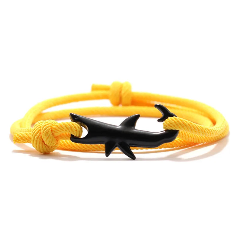 Bracelet Requin Noir jaune