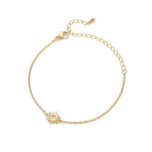 Bracelet Soleil Femme Gourmette Astre or 