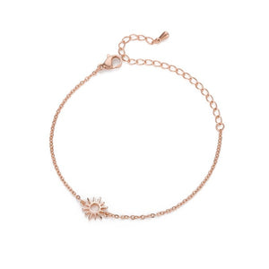 Bracelet Soleil Femme Gourmette Astre or rose