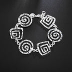 Bracelet spirale argenté pour femme