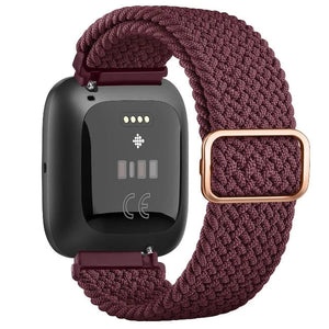 Bracelet Super Élastique Montre Fitbit Versa 1 Versa 2 Versa Lite bordeau