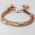 Pulseira Tibetana Trançada Amuleto da Sorte laranja