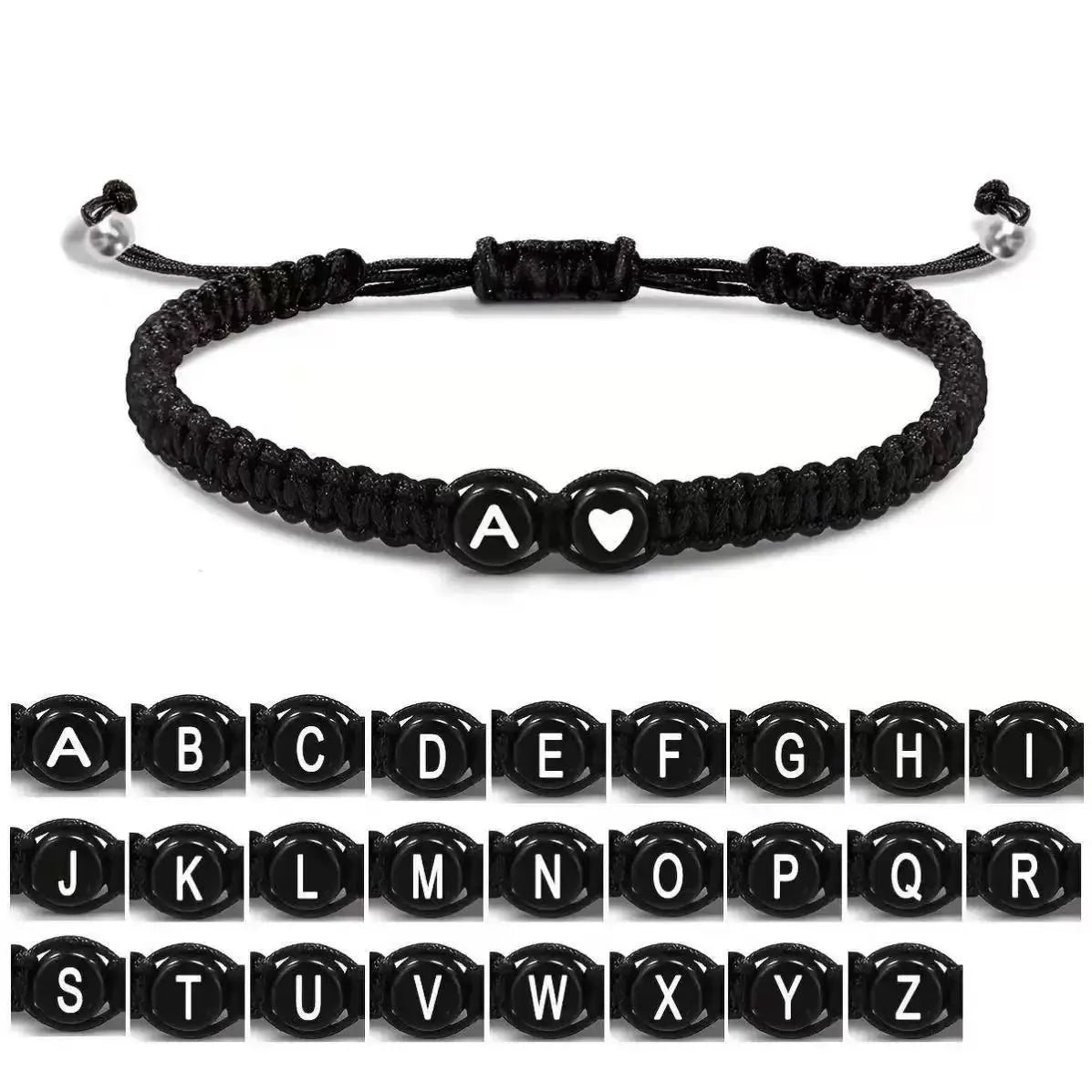 Flettet armbånd med initial 