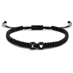 Bracelet tressé initiale k