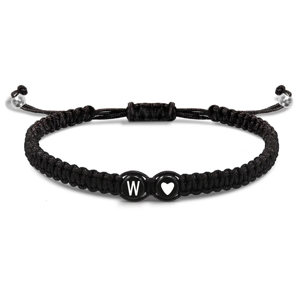 Bracelet tressé initiale w