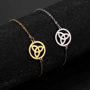 Bracelet Triquetra Noeud de la Trinité Celtique argent