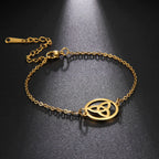 Bracelet Triquetra Noeud de la Trinité Celtique or