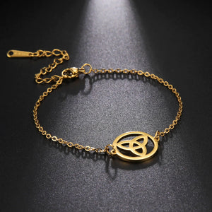 Bracelet Triquetra Noeud de la Trinité Celtique or