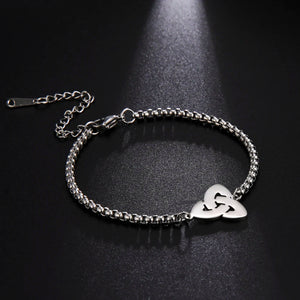 Bracelet Triquetra Noeud de la Trinité Irlandais argent