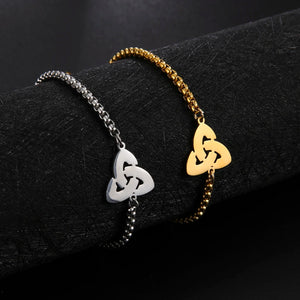 Bracelet Triquetra Noeud de la Trinité Irlandais argent