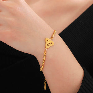 Bracelet Triquetra Noeud de la Trinité Irlandais or