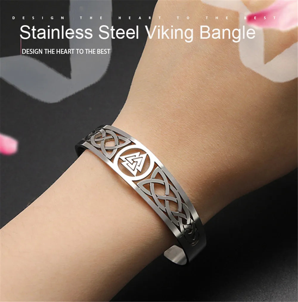 Bracelet viking Valknut ajustable
