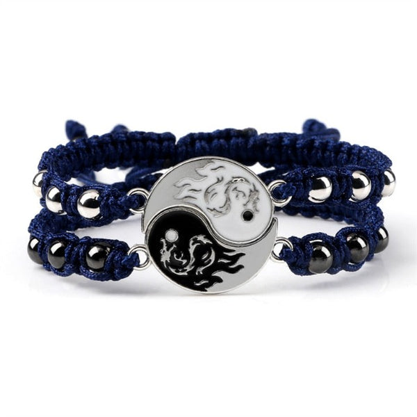 Bracelet Yin Yang de Couple Séparable