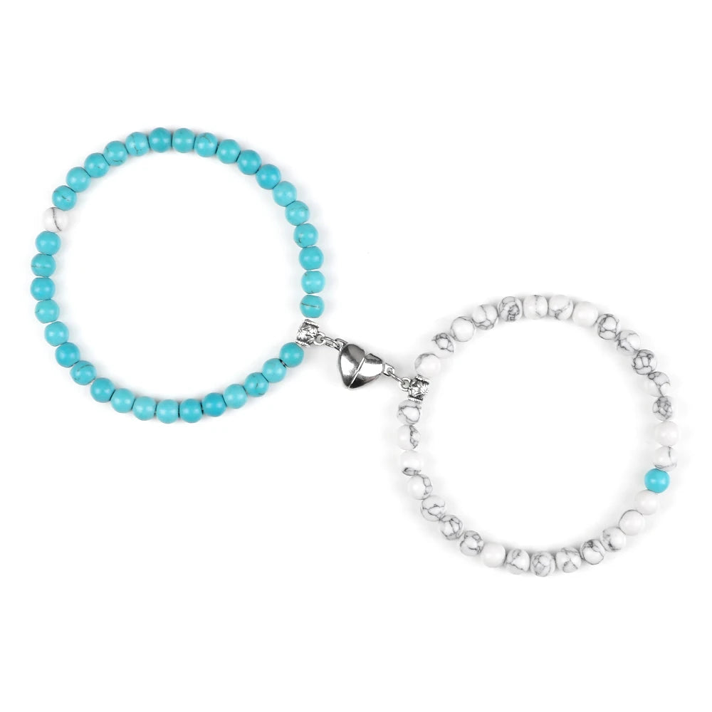 Bracelets pour Couples Magnétiques Perles