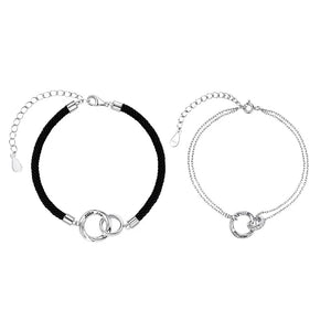 Bracelets pour Couples Romantique Gourmette Anneaux 