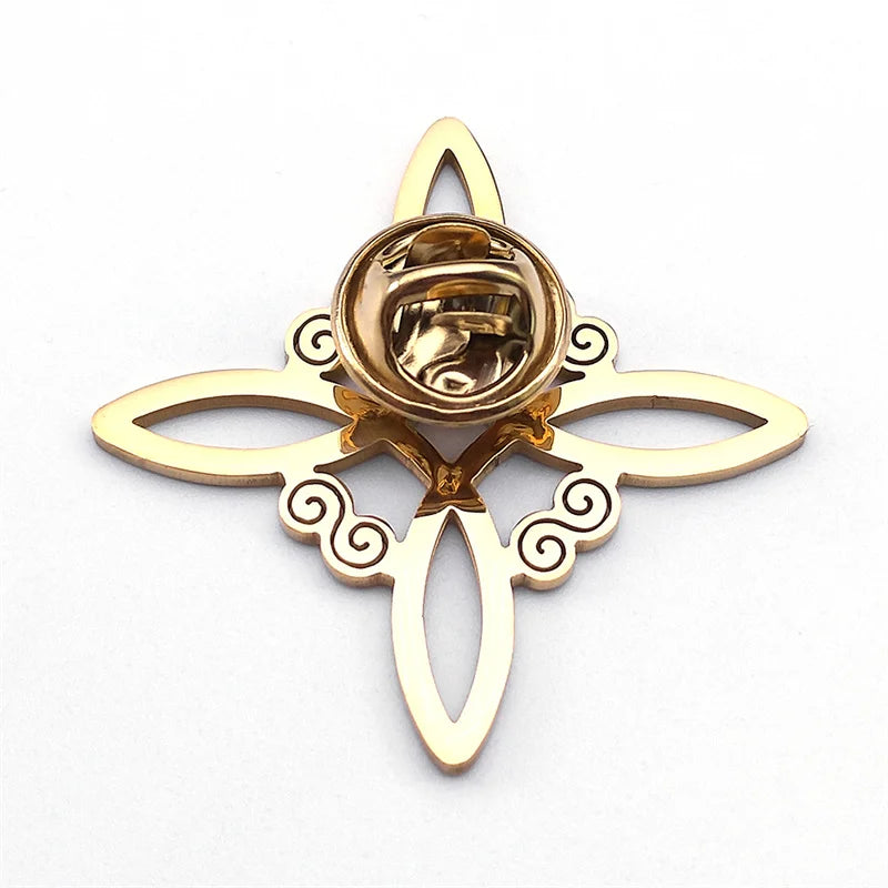 Broche Noeud de Sorcière Pins Wiccan de Protection