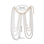 Dámska retiazka na rameno s perlami - Šperk na kľúčnu kosť a rameno