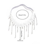 Catena per Coscia Bianca - Gioiello per Coscia Corpo Coscia Donna Gamba