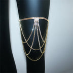 Dijenketting met strass - beenjuweel voor dames goud