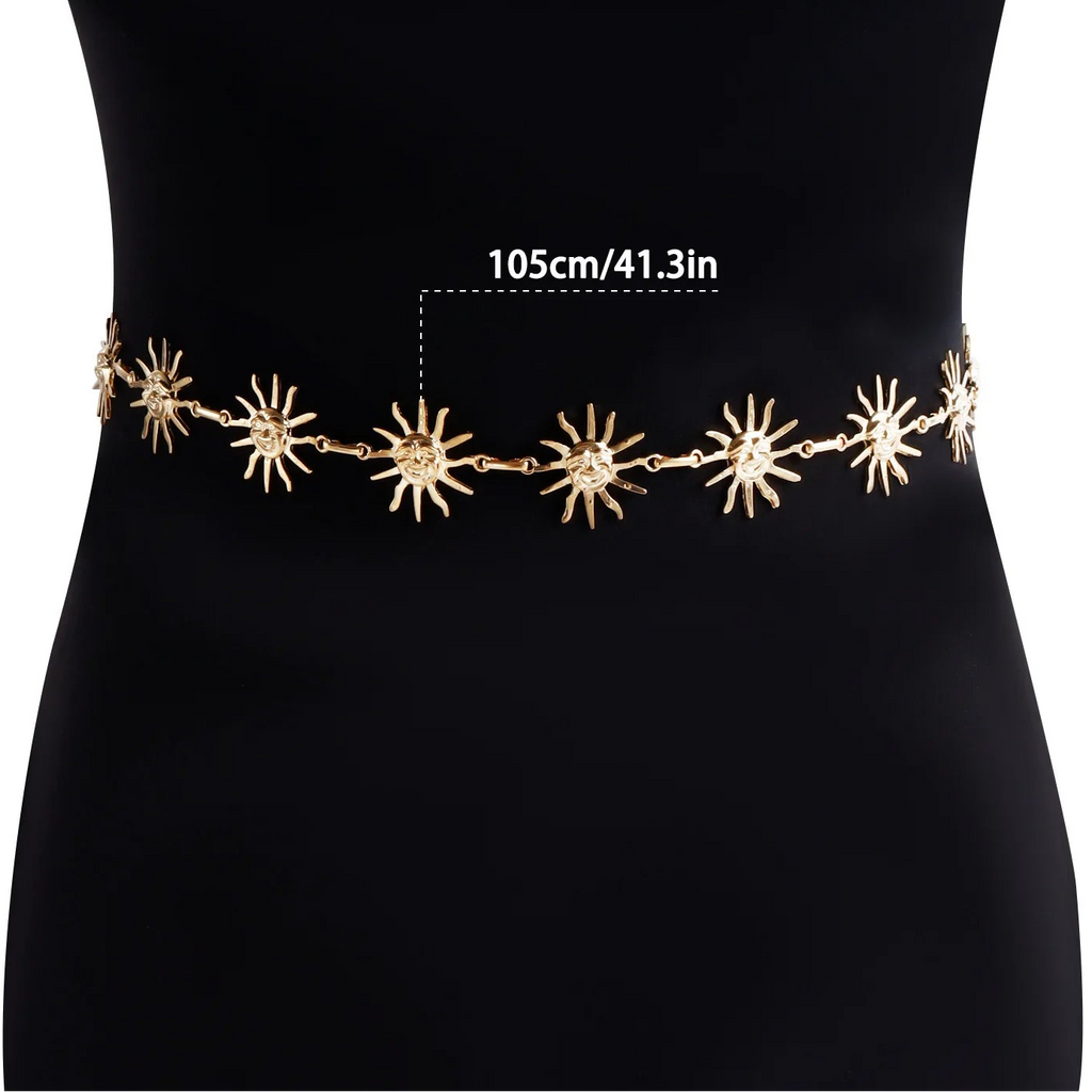 Sun hip chain - waist and belly jewelry for women