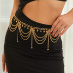 Oriental-style hip chain - waist and belly jewelry for women star 