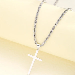 Chaîne & Médaillon Croix Femme argent