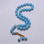 Elegant muslimsk bedekæde - Islamisk Tasbih med 33 turkise perler