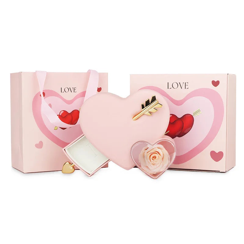 Eternelle Liefde Geschenkdoos met Roos en Ketting 