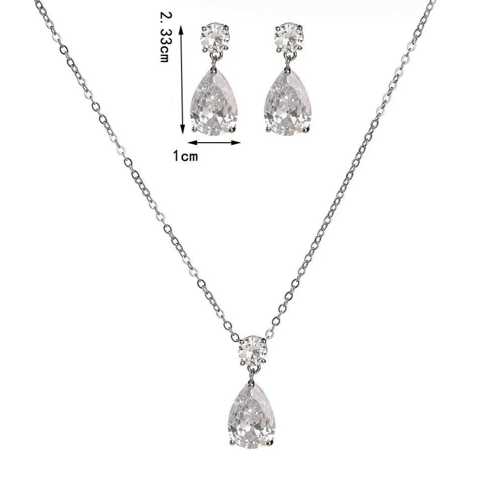 Scatola da 3 gioielli con gocce d'acqua