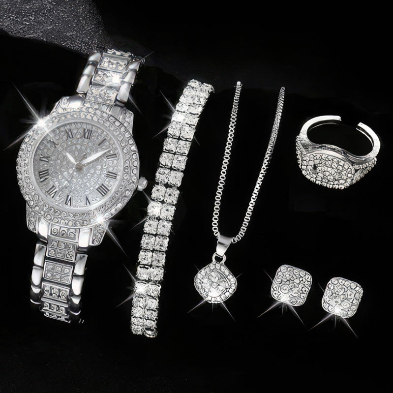 Scatola da 5 gioielli con strass