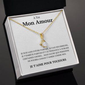 Collier "A la Femme de Ma Vie" Saint Valentin Amour Couple