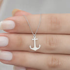 Collana ancora donna argento