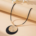 Collier avec Grand Pendentif Rond Bohême Chic