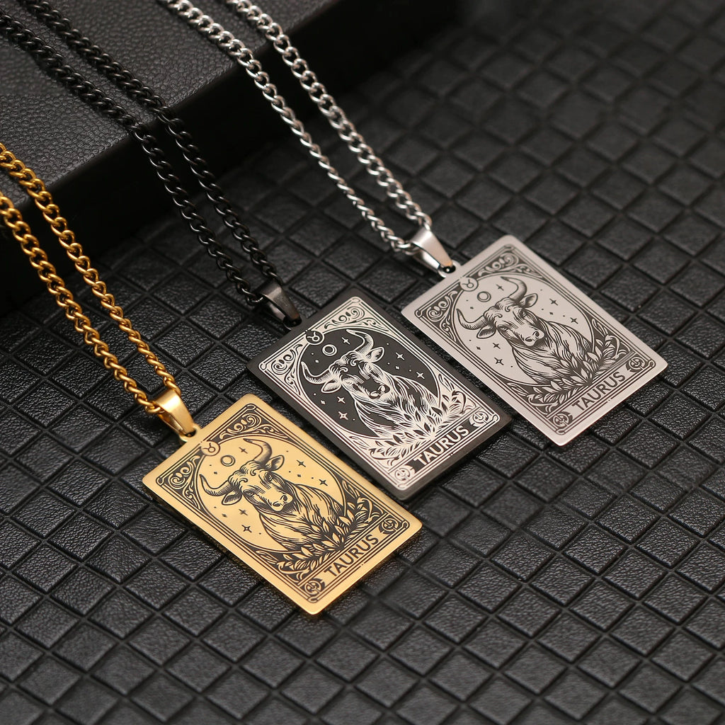 Collier avec Joli Pendentif Signe du Zodiaque Astrologique