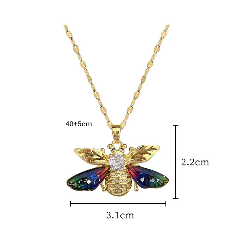 Collier avec pendentif abeille