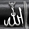 Náhrdelník s přívěskem Allah arabský islám muslim stříbrný 50 cm